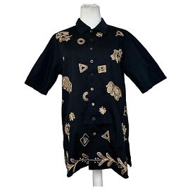 Camisa de algodón Vintage Issey Miyake Hai Sporting Black Gold M