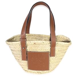 Piccola borsa a cestino Loewe in rafia Natural Tan