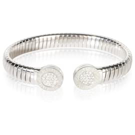 Bulgari Pulseira Tubogas em aço inoxidável e diamantes BVLGARI