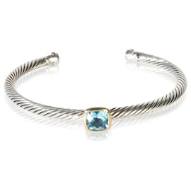 David Yurman Albion Single Station Armband aus Gelbgold, Sterlingsilber und Topas