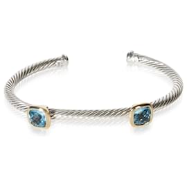 David Yurman Albion Double Station Armband aus Gelbgold, Sterlingsilber und Topas