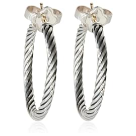 Orecchini a cerchio Cable in argento sterling David Yurman