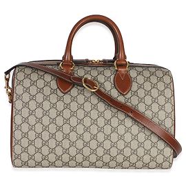 Borsa Boston Grande Gucci Brown GG Supreme Monogram