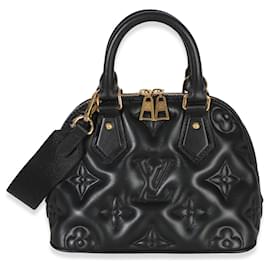 Louis Vuitton Black Bubblegram Calfskin Alma BB