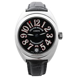 FRANCK MULLER Transamerican 2000L 991 SS QZ Uhr mit schwarzem Zifferblatt