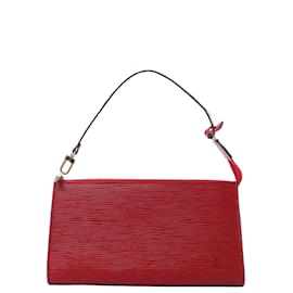 Louis Vuitton Pochette Accessoire Epi Leather Handbag in Red M52947