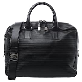 Dior Homme Leder 2Way Briefcase Handtasche in Schwarz