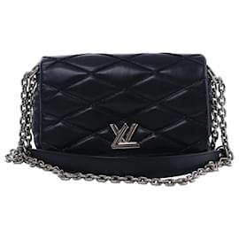 Borsa a tracolla in pelle Louis Vuitton GO-14 MM in Nero M50298