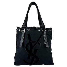 Saint Laurent Handtasche aus schwarzem Canvas