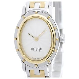 Hermès Orologio da donna Hermes Clipper Oval Gold Plated Steel CO1.220