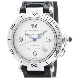 Orologio automatico da uomo Cartier Pasha 38 Steel Leather