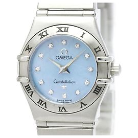 Omega Constellation Damenuhr, Quarz, Perlmutt und Diamanten