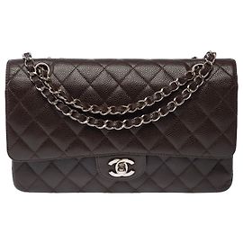 Bolsa CHANEL Timeless/Classique em Couro Marrom - 103846