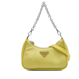 Borsa Prada Mini Tessuto Re Edition 2005 Gialla