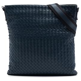 Borsa a tracolla Bottega Veneta VN in Nappa Intrecciato Blu