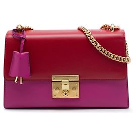Pink Gucci Medium Bicolor Leather Padlock Shoulder Bag