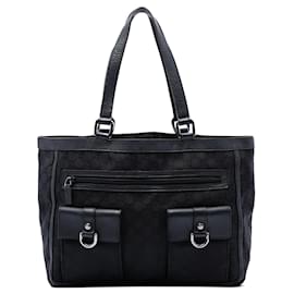 Gucci GG Nylon Abbey D-Ring Pocket Tote Schwarz