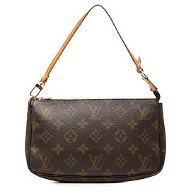 Borsa a tracolla Louis Vuitton Monogram Pochette Accessoires Marrone