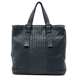 Tote Bottega Veneta Aurelio in nappa intrecciato grigio
