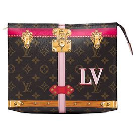Louis Vuitton Monogram Summer Trunks 26 Kulturbeutel Braun Clutch Bag