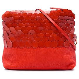 Bolso bandolera The Petal Clutch con correa de cuero rojo Burberry