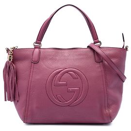 Borsa Soho Cellarius Small in pelle di vitello viola Gucci