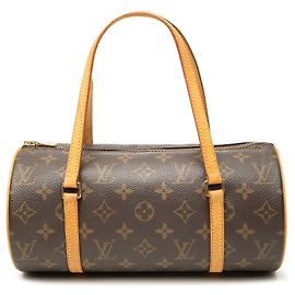 Borsa a mano Louis Vuitton Monogram Papillon 28 Marrone