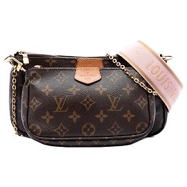 Borsa Satchel Louis Vuitton Monogram Multi Pochette Accessoires Marrone