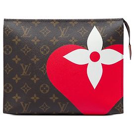 Louis Vuitton Monogram Game On Toiletry Pouch 26 Clutch Bag Brown