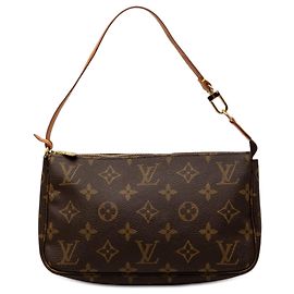 Borsa a tracolla Louis Vuitton Monogram Pochette Accessoires Marrone