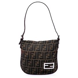 Borsa a tracolla Fendi Zucca Canvas marrone