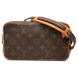 Bolso bandolera Louis Vuitton Monogram Pochette Marly Marrón
