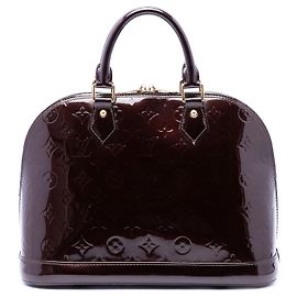 Borsa a mano Louis Vuitton Monogram Vernis Alma PM Purple