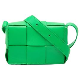 Borsa a tracolla Bottega Veneta Candy Nappa Intrecciato Cassette Verde