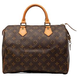 Borsa Boston Louis Vuitton Monogram Speedy 30 Marrone
