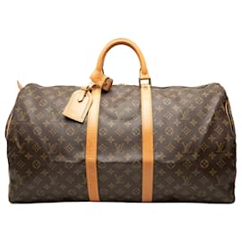 Sac de voyage Louis Vuitton Monogram Keepall 55 Marron