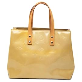 Borsa a mano Louis Vuitton Monogram Vernis Reade PM Beige
