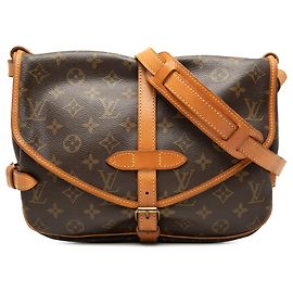 Borsa a tracolla Louis Vuitton Monogram Saumur 30 Marrone