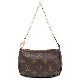 Brown Louis Vuitton Monogram Mini Pochette Accessoires Handbag