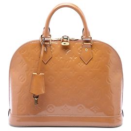 Borsa a mano Louis Vuitton Monogram Vernis Alma PM Marrone