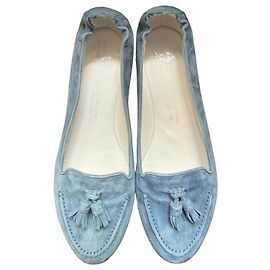 Autre Marque Truman's blaue Wildleder-Loafer mit Quasten