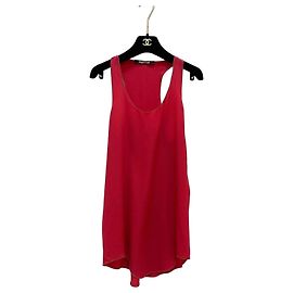 Robe sans manches en soie rouge Roberto Cavalli, Taille 40 d'occasion