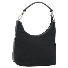 GUCCI Shoulder Bag Canvas Black Silver 000 0602