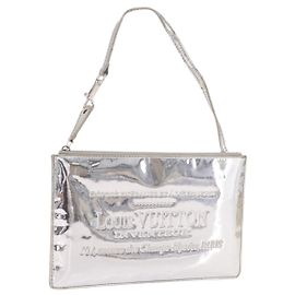 LOUIS VUITTON Monogram Miroir Pochette Platt Pouch Silver M95277 LV