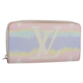 LOUIS VUITTON Monogram Escal Zippy Wallet Lange Geldbörse Rosa M69110 LV