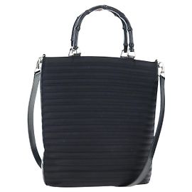 GUCCI Bolso de Mano Bamboo Canvas 2way Negro Plata 002 1998 0353