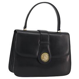 GUCCI Handtasche Leder Schwarz Gold 319795