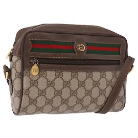 GUCCI GG Supreme Shoulder Bag PVC Beige Gold 56 01 087