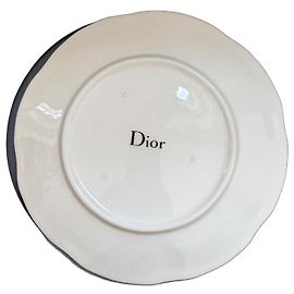 Dior Assiette Décorative Trompe-l'Oeil Noix et Noisettes - Céramique Écru
