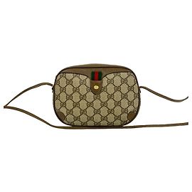 Bolso de hombro/Bolso pequeño de cuero Gucci Old Sherry Line con estampado de logo GG